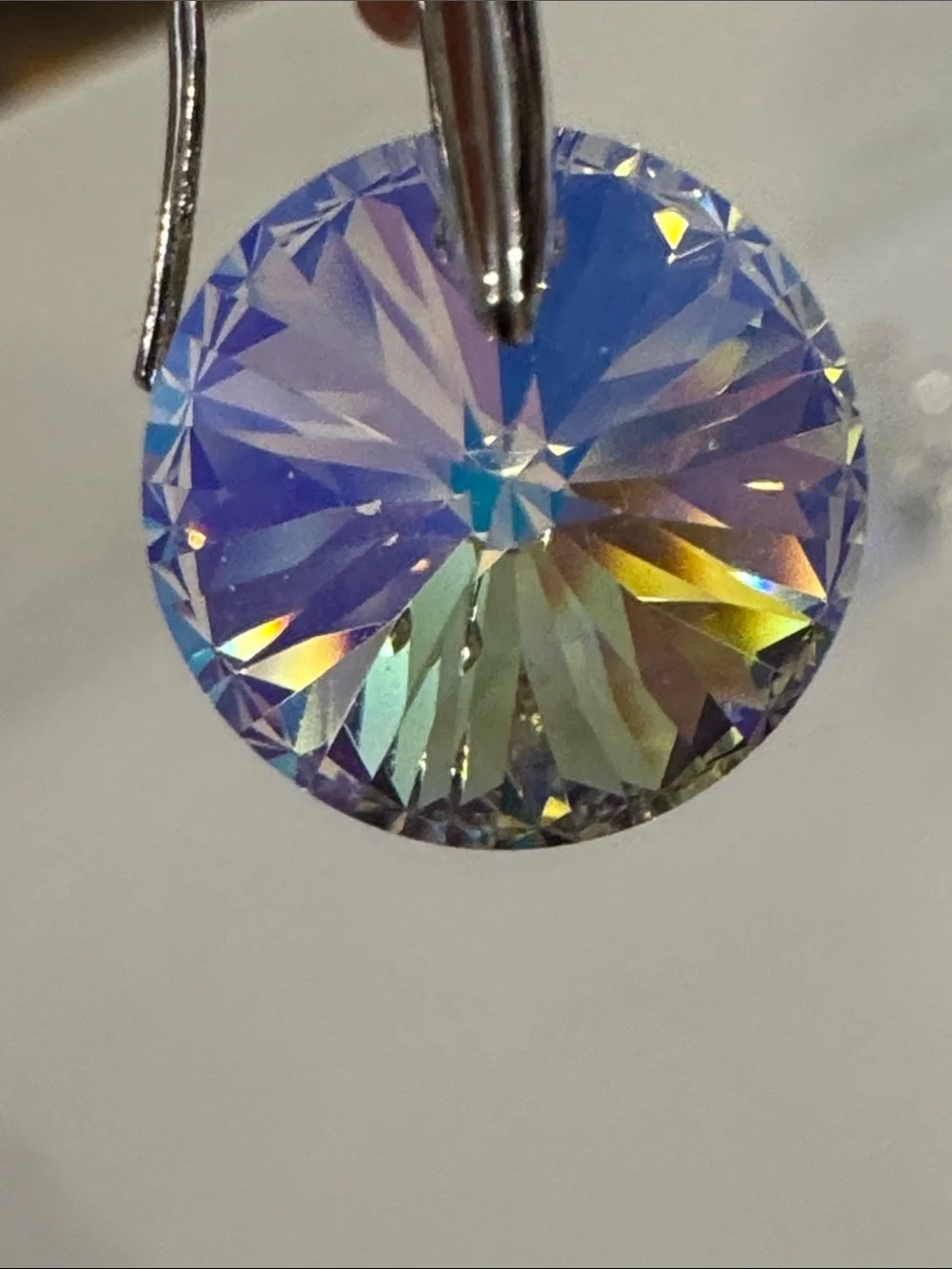 NWOT Swarovski Iridescent Crystal Drop Earrings with Silver Hooks
